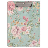  Victoriaans shabby chic bleek blauw florrood Klembord (Voorkant)