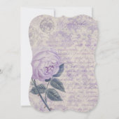 Victoriaans , shabby chic , frans land , antiek ,  save the date (Achterkant)