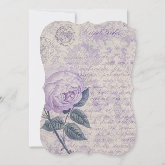 Victoriaans , shabby chic , frans land , antiek ,  save the date (Achterkant)