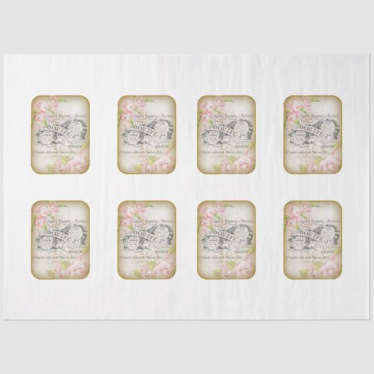 Victoriaans Shabby Chic Series Design 16 Tissuepapier (Voorkant)