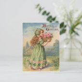  Victoriaans Shamrock March Happy Birthday Briefkaart (Staand voorkant)