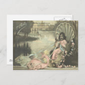 Victoriaans Shell Fish Poisson d'avril April Fool' Briefkaart (Voorkant / Achterkant)