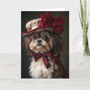 Victoriaans Shih Tzu kerst Feestdagen Kaart