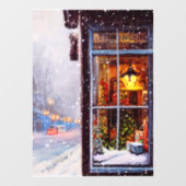 VICTORIAANS SHOP-venster Kerstmis Raamsticker (Vel)