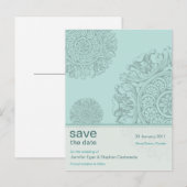 Victoriaans sierlijke Save the Date Briefkaart (Voorkant / Achterkant)