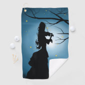 Victoriaans Silhouette Vuurvliegjes & Moonlit Scen Golfhanddoek (Insitu)