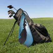 Victoriaans Silhouette Vuurvliegjes & Moonlit Scen Golfhanddoek (Groen)