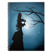 Victoriaans Silhouette Vuurvliegjes & Moonlit Scen Notitieboek (Voorkant)