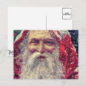 Victoriaans Sint-Nicolaas met ouderwetse ondergang Briefkaart (Voorkant / Achterkant)