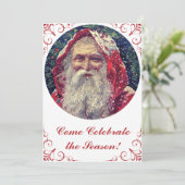 Victoriaans Sint-Nicolaas met ouderwetse ondergang Kaart (Staand voorkant)