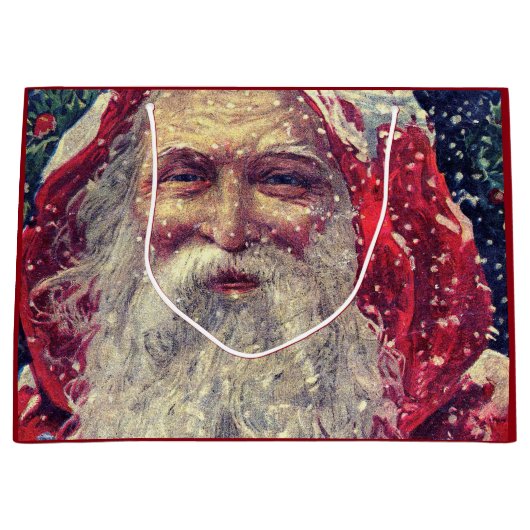 Victoriaans Sint-Nicolaas met ouderwetse ondergang Large Cadeautasje (Voorkant)
