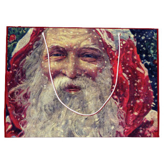 Victoriaans Sint-Nicolaas met ouderwetse ondergang Large Cadeautasje