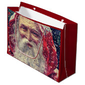 Victoriaans Sint-Nicolaas met ouderwetse ondergang Large Cadeautasje (Voorkant Gekanteld)