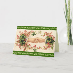Victoriaans Sint Patrick's Day Wenskaart Kaart
