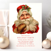 Victoriaans Sinterklaas Retro Holiday Party Kaart
