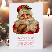 Victoriaans Sinterklaas Retro Holiday Party Kaart