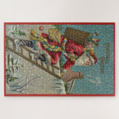 Victoriaans Sinterklaas stuurt u een kerstgroet Legpuzzel (Horizontaal)