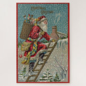 Victoriaans Sinterklaas stuurt u een kerstgroet Legpuzzel (Verticaal)