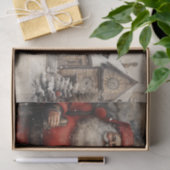 Victoriaans Sinterklaas Vader Kerstmis Deoupage Tissuepapier (Geschenk)