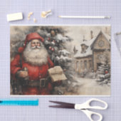 Victoriaans Sinterklaas Vader Kerstmis Deoupage Tissuepapier (Craft)