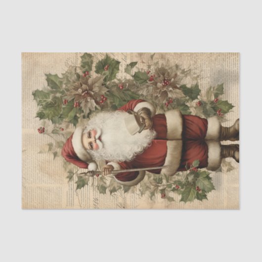 Victoriaans Sinterklaasschrift Decoupage Tissuepapier (Voorkant)