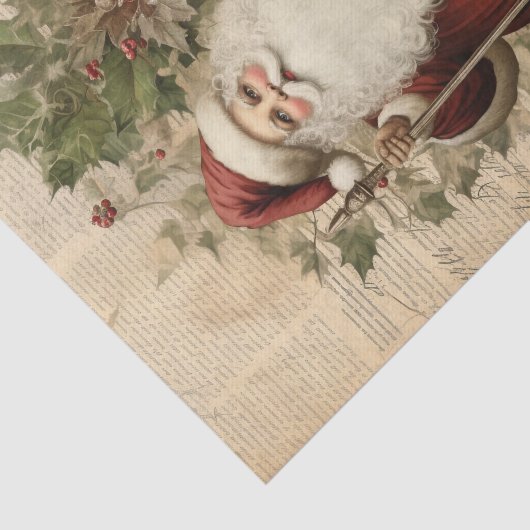 Victoriaans Sinterklaasschrift Decoupage Tissuepapier (Detail)