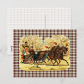 Victoriaans Slaapkerst Feestdagenkaart (Voorkant / Achterkant)