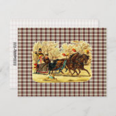 Victoriaans Slaapkerst Feestdagenkaart (Voorkant / Achterkant)