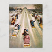  Victoriaans Slaping Hill Kerstmis Feestdagenkaart (Voorkant)