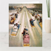 Victoriaans Slaping Hill Kerstmis Kaart (Voorkant)