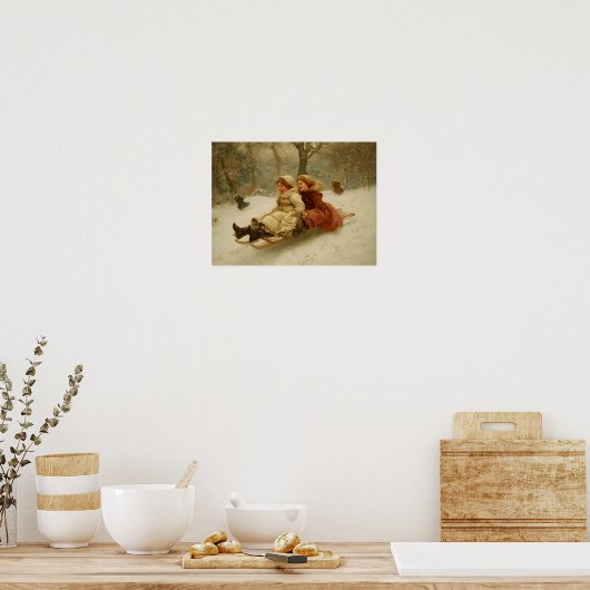 Victoriaans slee poster (Keuken)