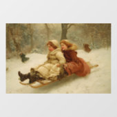 Victoriaans slee raamsticker (Vel)