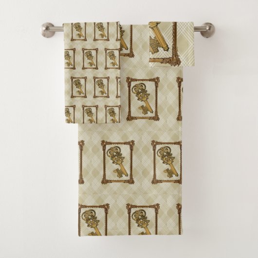 Victoriaans sleutel voor de set handdoeken (Insitu)