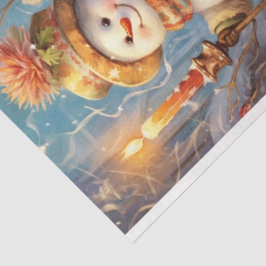 Victoriaans Sneeuw Dames 4 vierkant Tissuepapier (Detail)