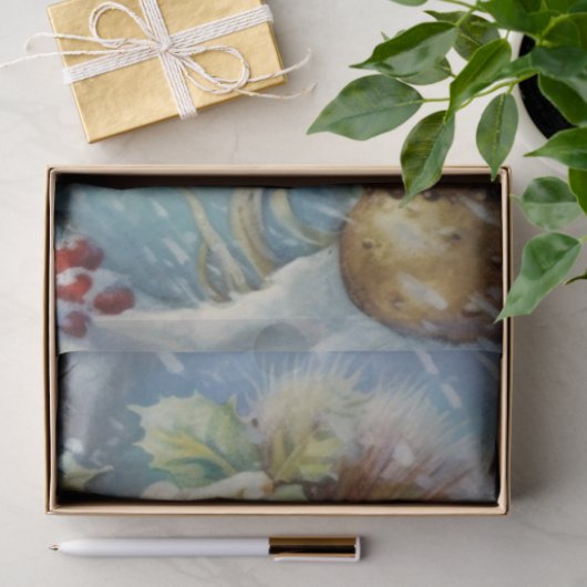 Victoriaans sneeuwman tissuepapier (Geschenk)