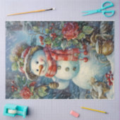 Victoriaans sneeuwman tissuepapier (Craft)