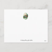 Victoriaans, snellere, langwerpige eieren feestdagenkaart (Achterkant)