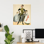 Victoriaans soldaat van de 10e koninklijke echtgen poster (Thuiskantoor)