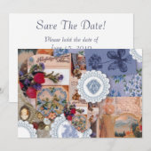 Victoriaans sparen de Datum Save The Date (Voorkant / Achterkant)
