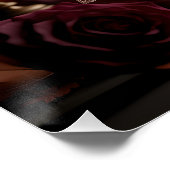  Victoriaans Spiegel Paarse Roos Kaarslicht Perfect Poster (Hoek)