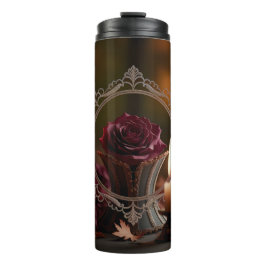  Victoriaans Spiegel Paarse Roos Kaarslicht Thermosbeker