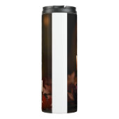  Victoriaans Spiegel Paarse Roos Kaarslicht Thermosbeker (Achterkant)