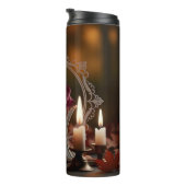  Victoriaans Spiegel Paarse Roos Kaarslicht Thermosbeker (Geroteerd rechts)