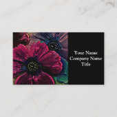 Victoriaans Splendor: voortreffelijk Floral Design Visitekaartje (Voorkant)