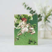 Victoriaans St. Patrick's Day Briefkaart (Staand voorkant)