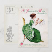 Victoriaans St. Patrick's Day Briefkaart (Voorkant / Achterkant)