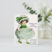 Victoriaans St. Patrick's Day Briefkaart (Staand voorkant)