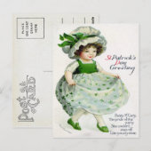 Victoriaans St. Patrick's Day Briefkaart (Voorkant / Achterkant)