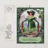 Victoriaans St. Patrick's Day Briefkaart (Voorkant / Achterkant)