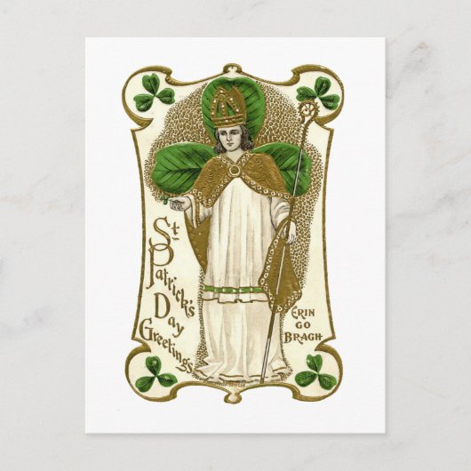 Victoriaans St. Patricks Day Briefkaart (Voorkant)